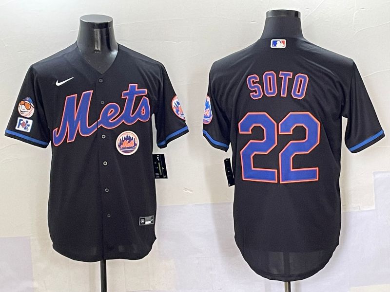 Men New York Mets #22 Soto Black Game 2025 Nike MLB Jersey style 5041->new york mets->MLB Jersey